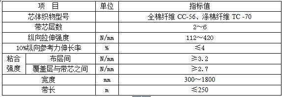 全棉涤棉带芯输送带